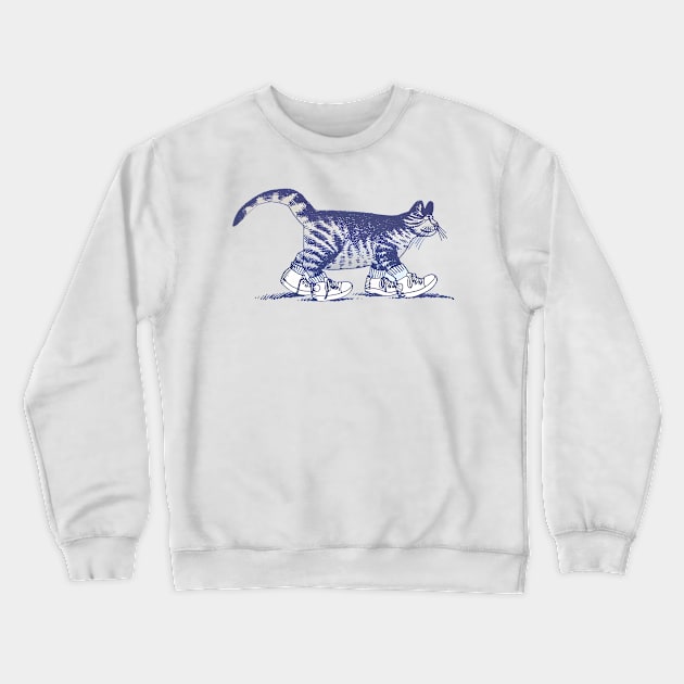 B KLIBAN FAT CAT SNEAKERS CRAZY Crewneck Sweatshirt by InsideYourHeart